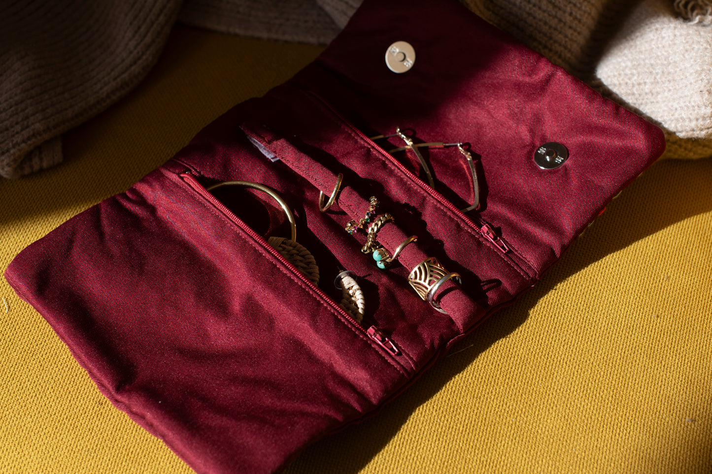 Jewelry Pouch: Burgundy